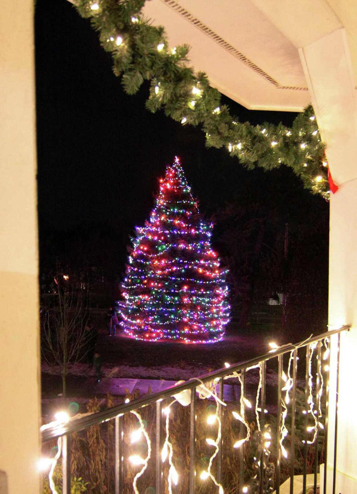 The annual holiday tree lighting event at Town Hall Green in Trumbull, Conn., on Friday Dec. 6, 2019.