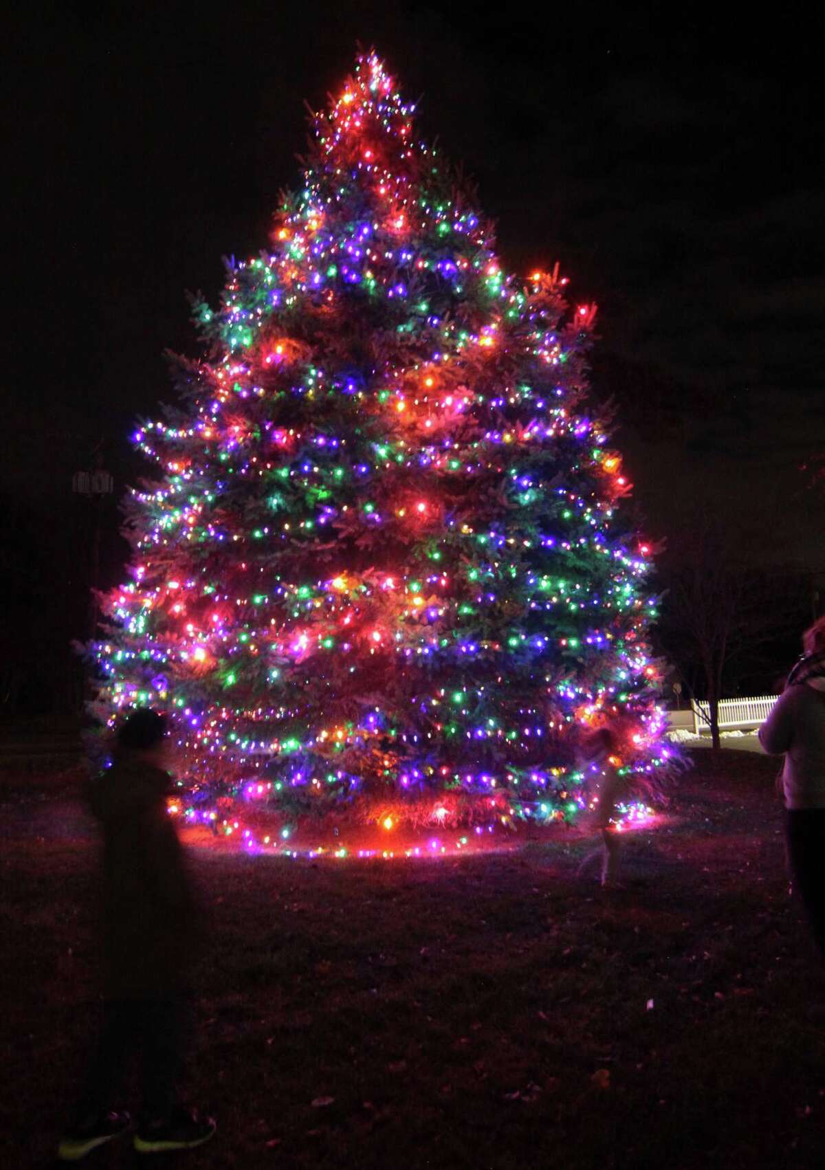 The annual holiday tree lighting event at Town Hall Green in Trumbull, Conn., on Friday Dec. 6, 2019.