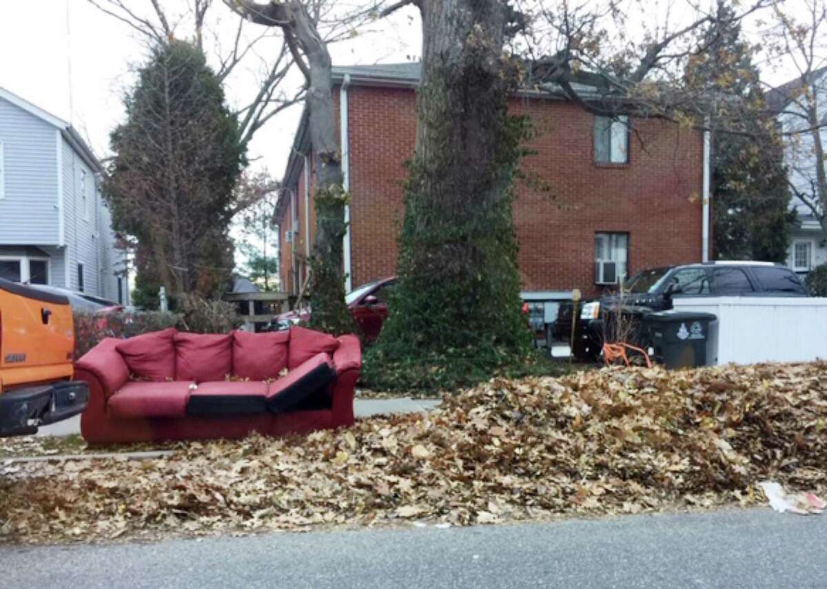 Cove neighborhood advocate Deborah Billington took a short drive along the streets near her home on Dec. 1, 2019 and found 19 instances of illegal-dumping, including this couch.
