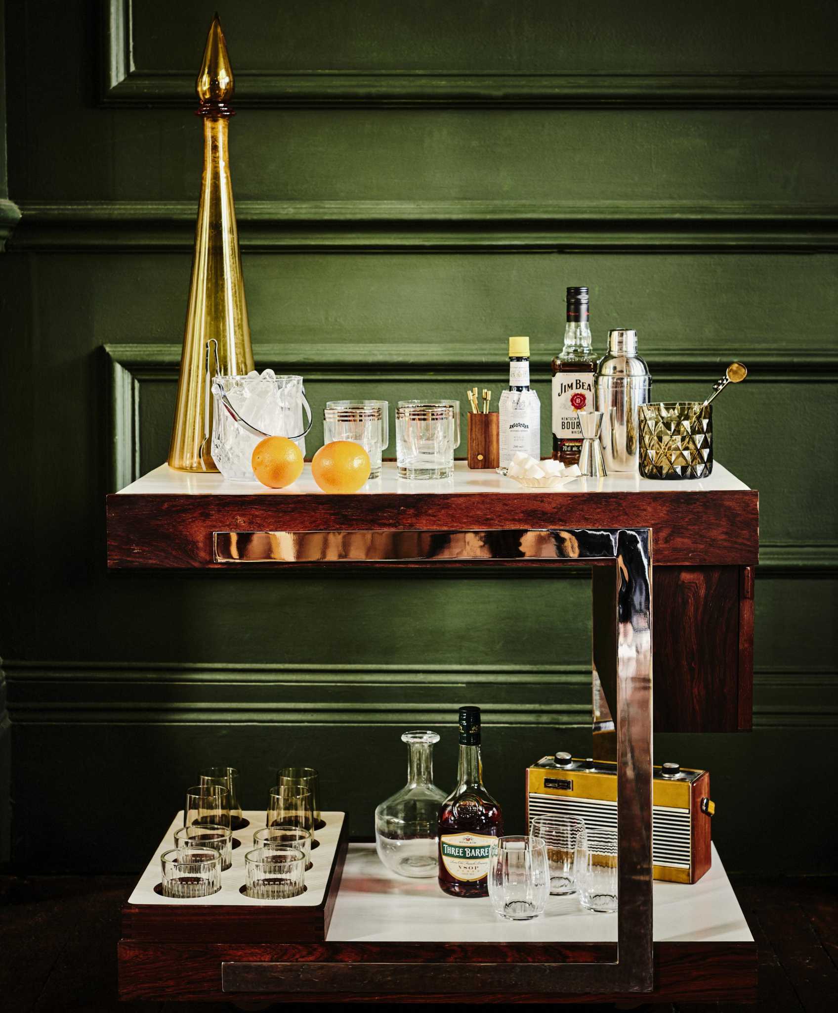 Entertaining at home Bar carts make cocktail hour even more stylish