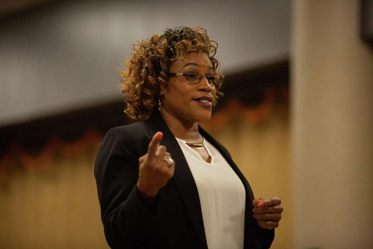 Tarsha Jackson, a finalist in the District B runoff, pictured in 2019.