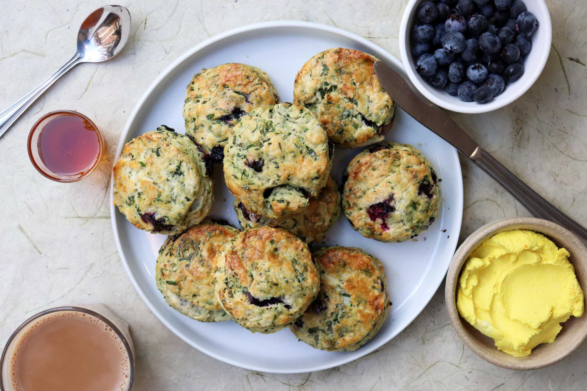 Fenugreek and blueberries are a match made in these heavenly Southern-style biscuits