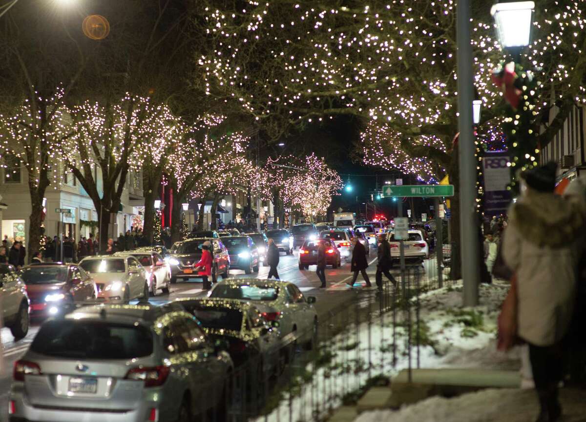 Ridgefield's Holiday Stroll offered visitors horse carriage rides, shopping, ice sculptures, a visit from Santa and plenty of holiday lights on Friday, Dec. 6, 2019 in Ridgefield.