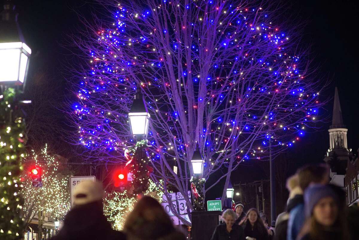 Ridgefield's Holiday Stroll offered visitors horse carriage rides, shopping, ice sculptures, a visit from Santa and plenty of holiday lights on Friday, Dec. 6, 2019 in Ridgefield, Conn.