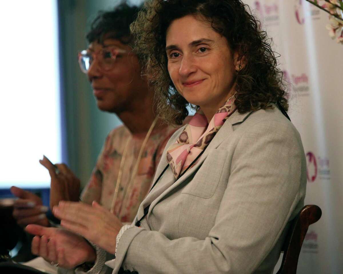 Dr. Virginia Kaklamani, clinical researcher at UT Health San Antonio, joined a panel during a training session at the Menger Hotel in San Antonio last year that held at the same time as the San Antonio Breast Cancer Symposium. This year, the symposium is virtual because of the pandemic.