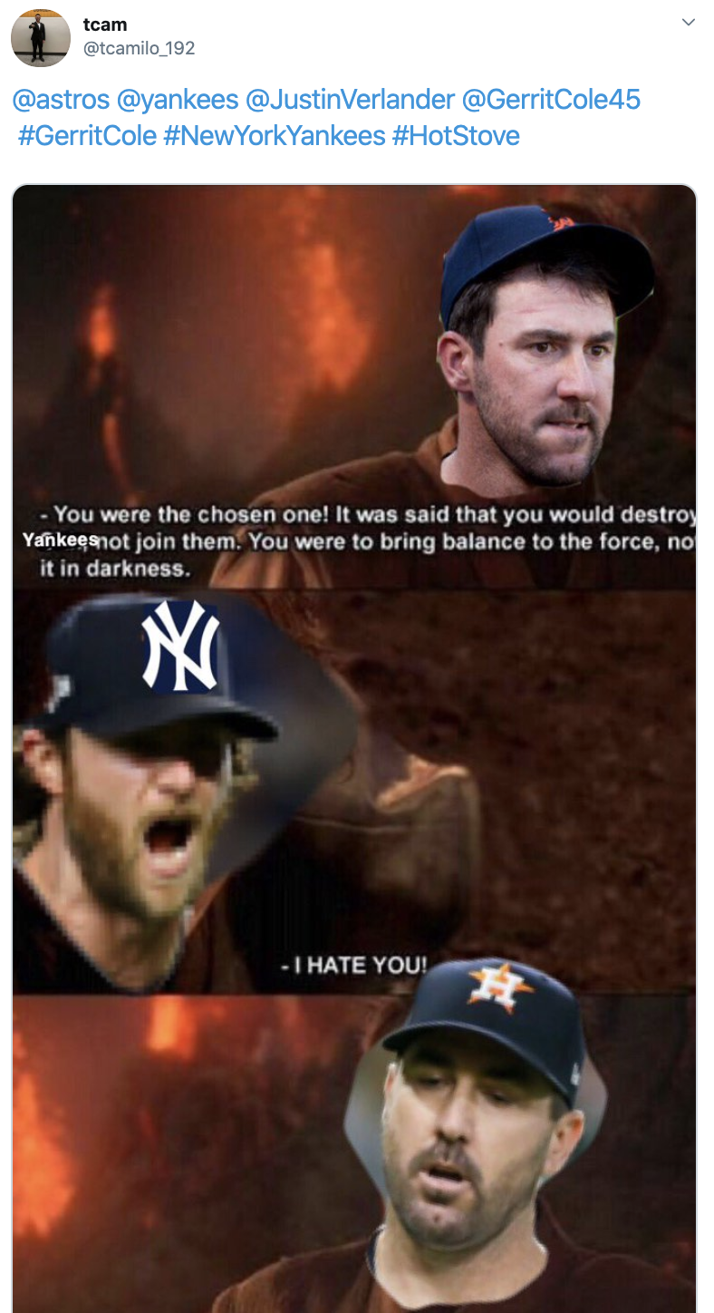 Ex-Astros ace Gerrit Cole's $324 million Yankees deal sparks memes