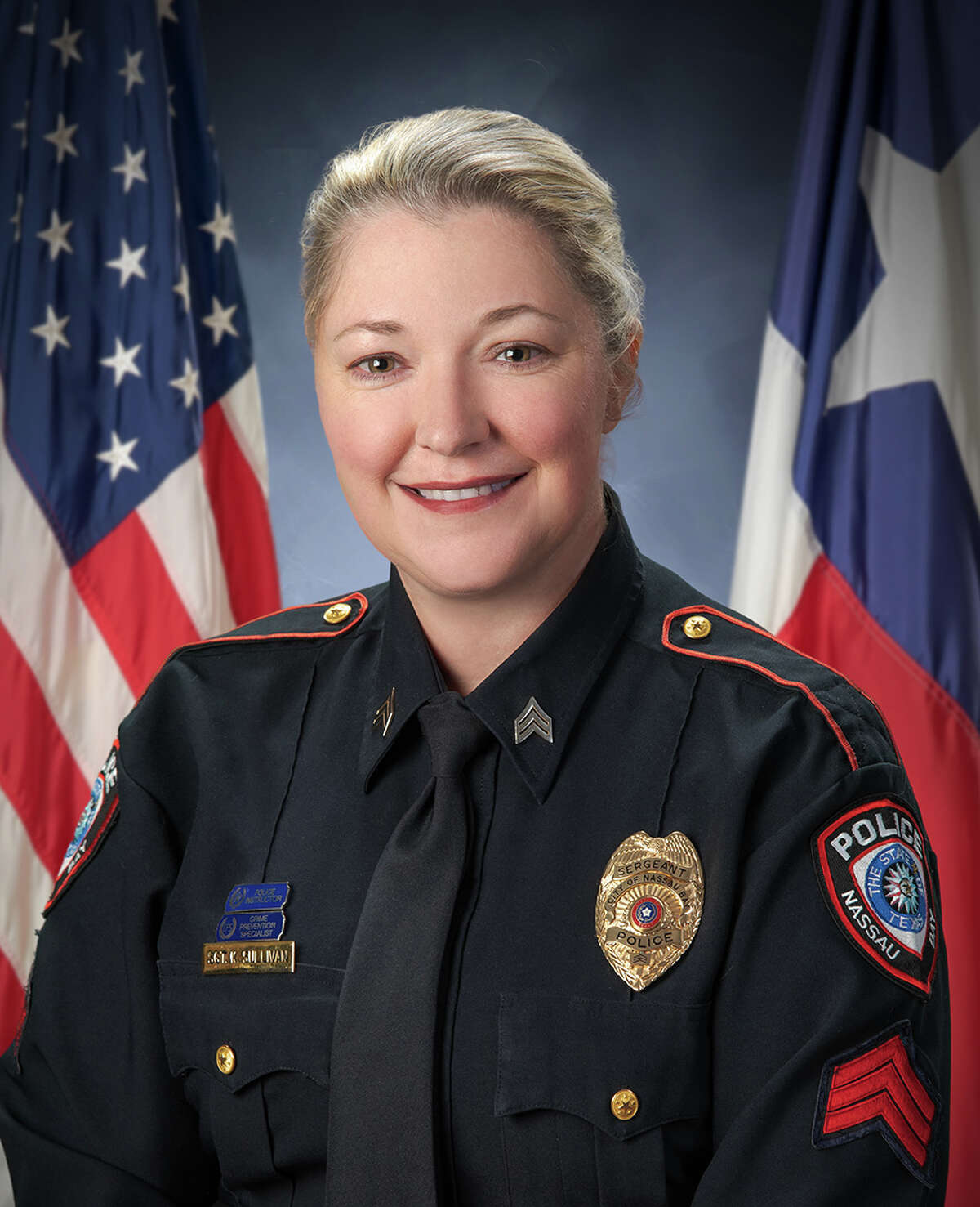 Sgt. Kaila Sullivan was forty-three years old and a resident of Friendswood, Texas. December 27th would have been her 16th anniversary with the City of Nassau Bay Police Department.