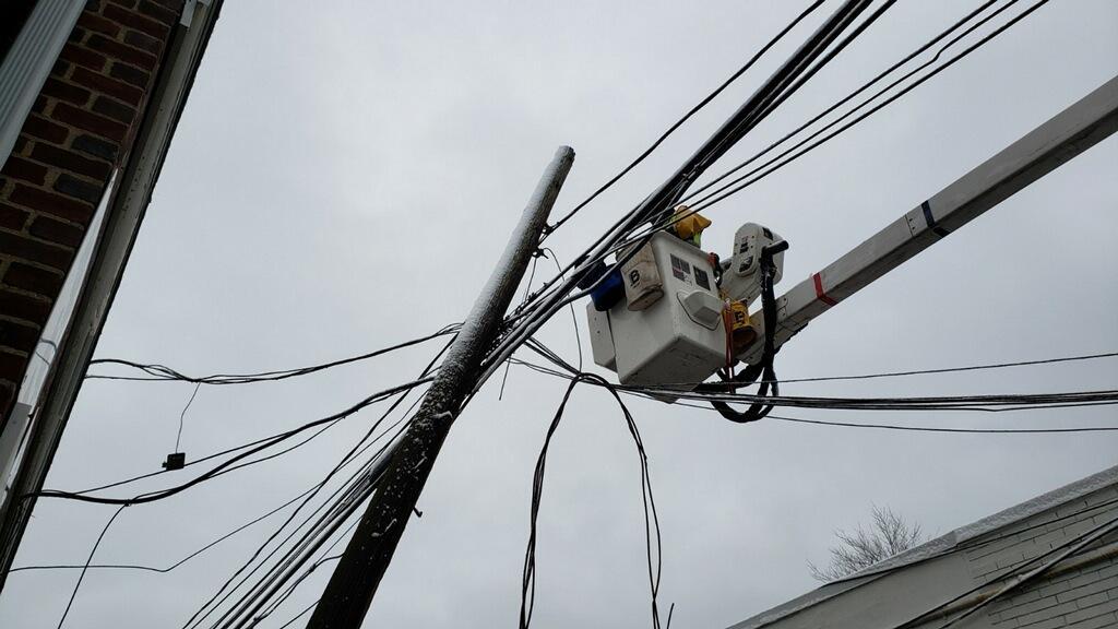 Garbage truck knocks down utility pole in downtown Darien, businesses ...