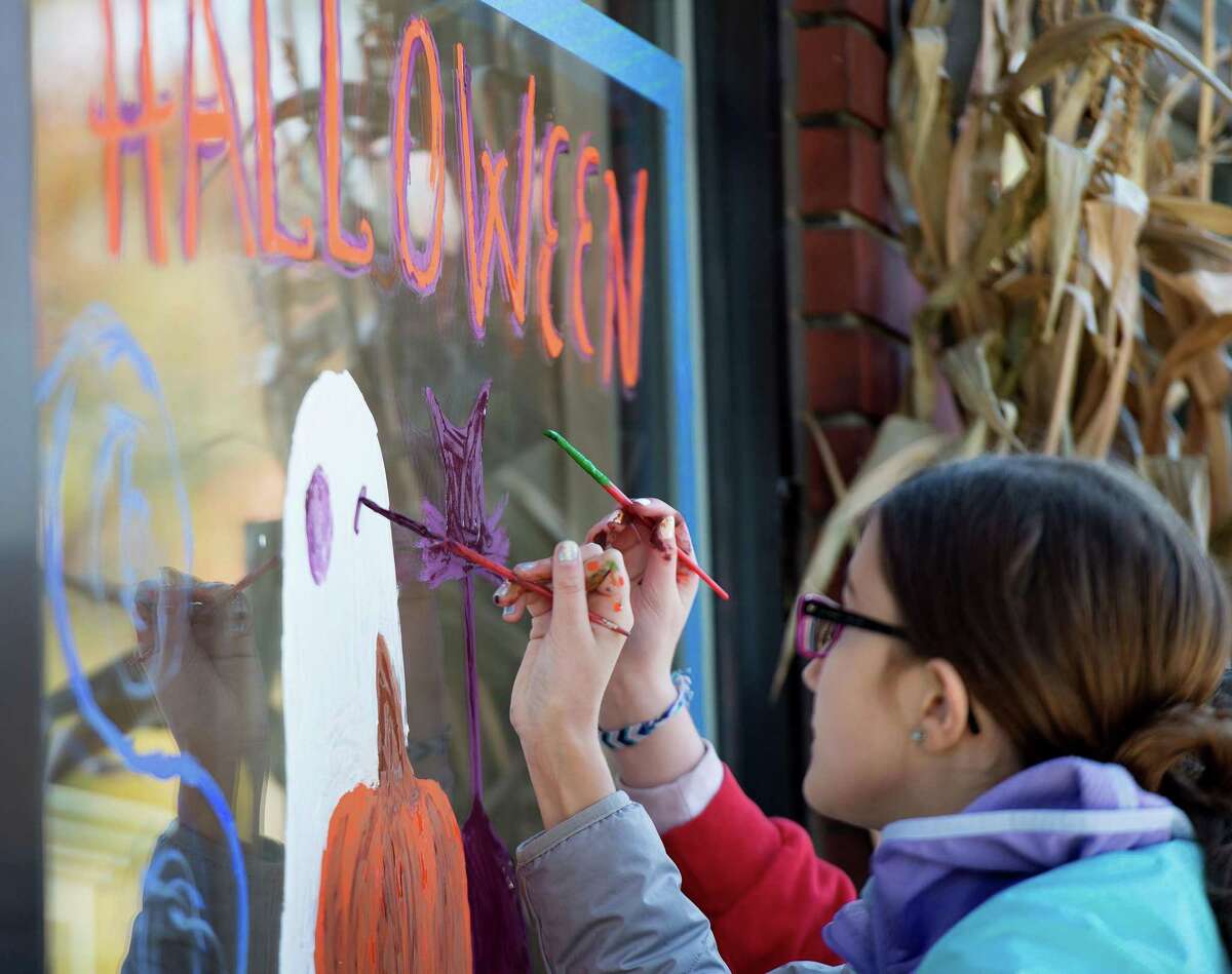 Main Street window were painted with a Fall theme at the Fall in Love With Ridgefield festival in October. Ridgefield is a strong candidate to be one of the state of Connecticut’s first towns with an official arts and culture district.