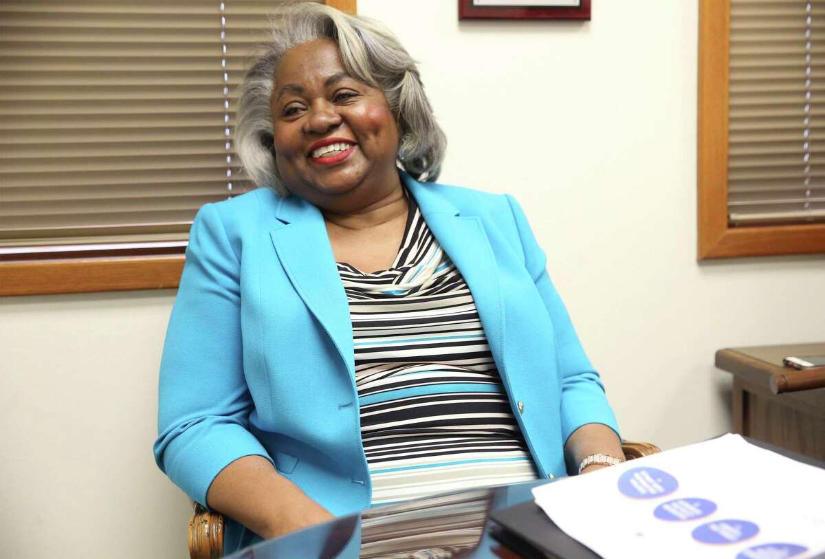 Barbara Gervin-Hawkins talks in her office at the Capitol on March 5, 2019.