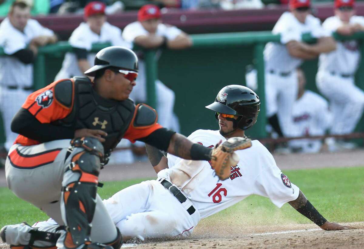 PHOTOS: Astros players' contract situation heading into 2019-20 offseason  Tri-City ValleyCats' Jonathan Arauz (16) scores as he slides past Aberdeen Ironbirds' catcher Jean Carrillo (51) during a minor league baseball game on Sunday, Aug. 6, 2017, in Troy, N.Y. >>>A look at the contract situation for each Houston Astros player heading into the 2019-20 offseason ... 