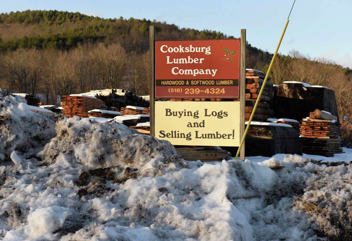 Sign at Cooksburg Lumber Company on Wednesday, Dec. 11, 2019 in Preston Hollow, N.Y. (Lori Van Buren/Times Union)