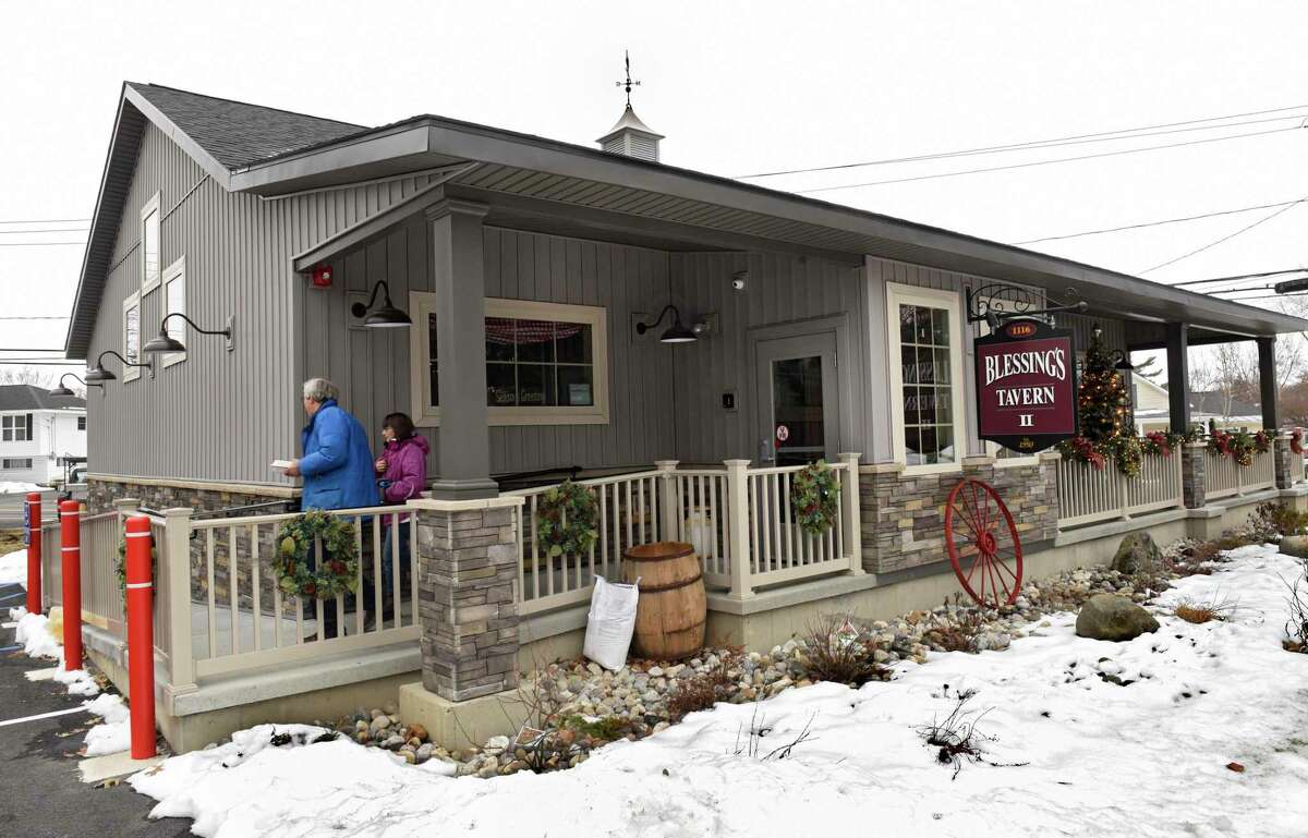 Exterior of the newly reopened Blessings Tavern on Friday, Dec. 13, 2019 in Colonie, N.Y. destroyed in a fire. A car crashed into the restaurant three years ago, resulting in the death of one of the passengers and temporarily closing the oldest continuously operating tavern in Colonie. (Lori Van Buren/Times Union)