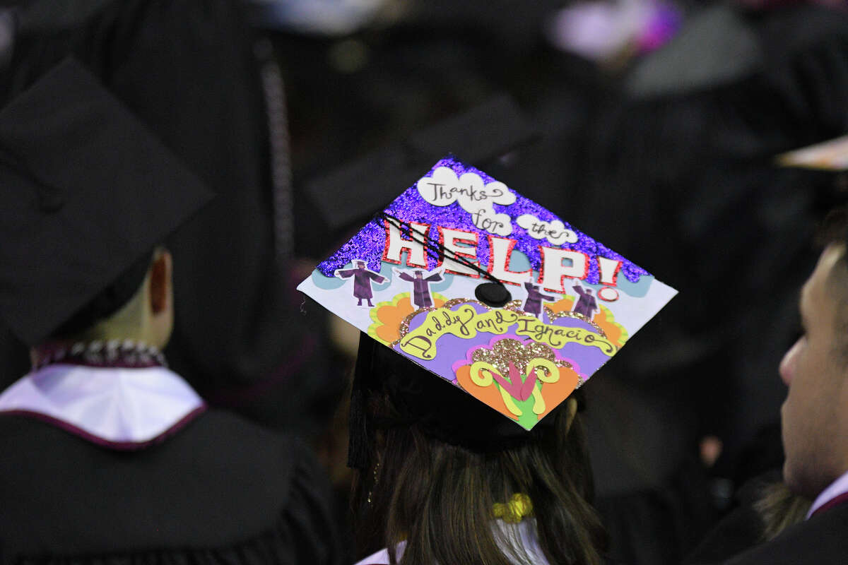 Photos TAMIU graduates' unique graduation caps stand out at