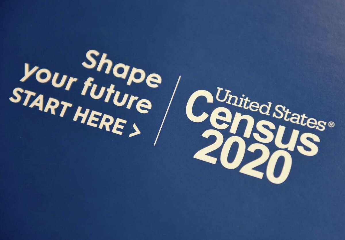 United States 2020 Census material is displayed at the East Greenbush Community Library on Friday, Dec. 6, 2019, in East Greenbush, N.Y. (Will Waldron/Times Union)