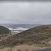 A view of Pomponio State Beach from Highway 1, which was closed in both directions as the result of a collision Sunday.