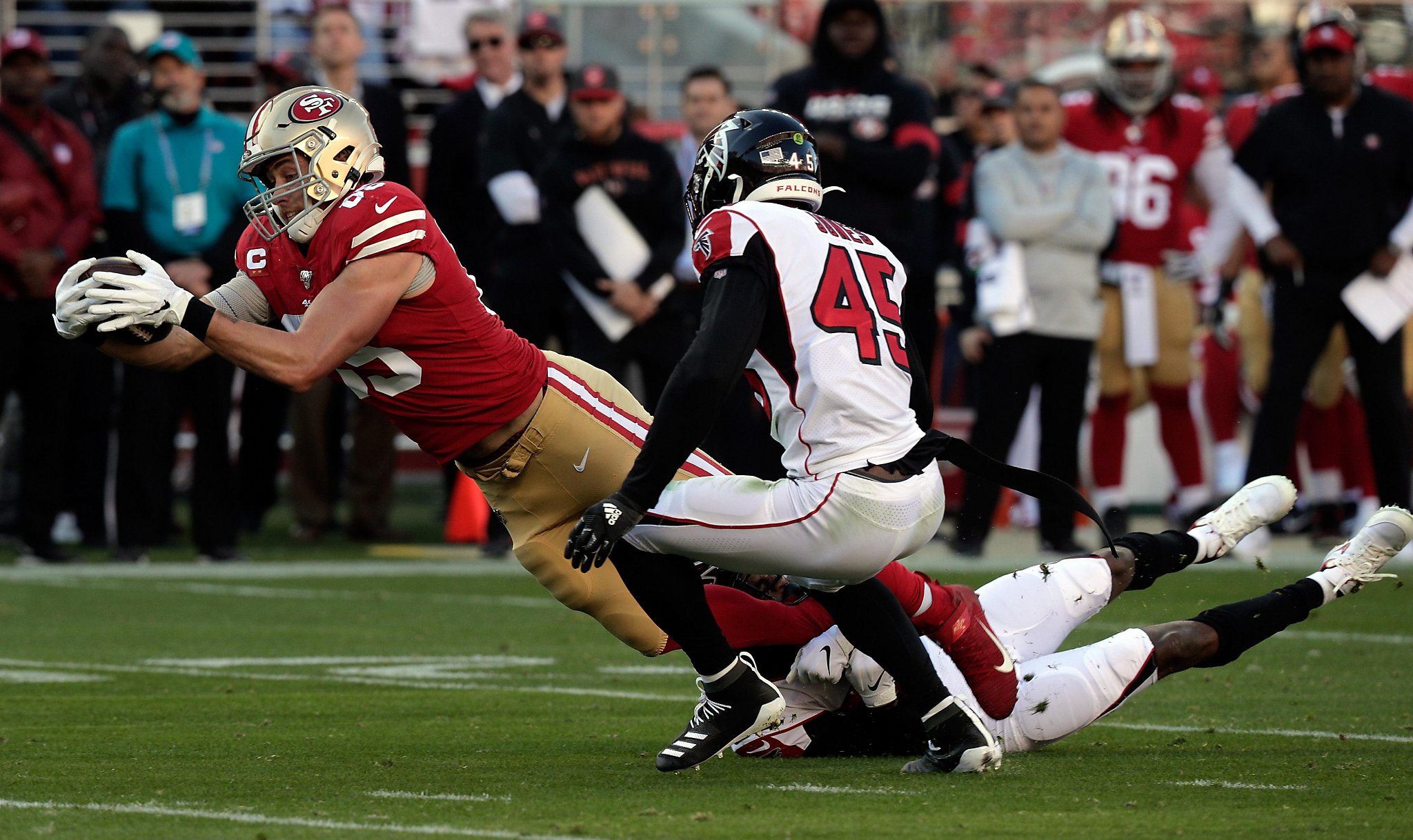 George Kittle thought his pancake block was hilarious