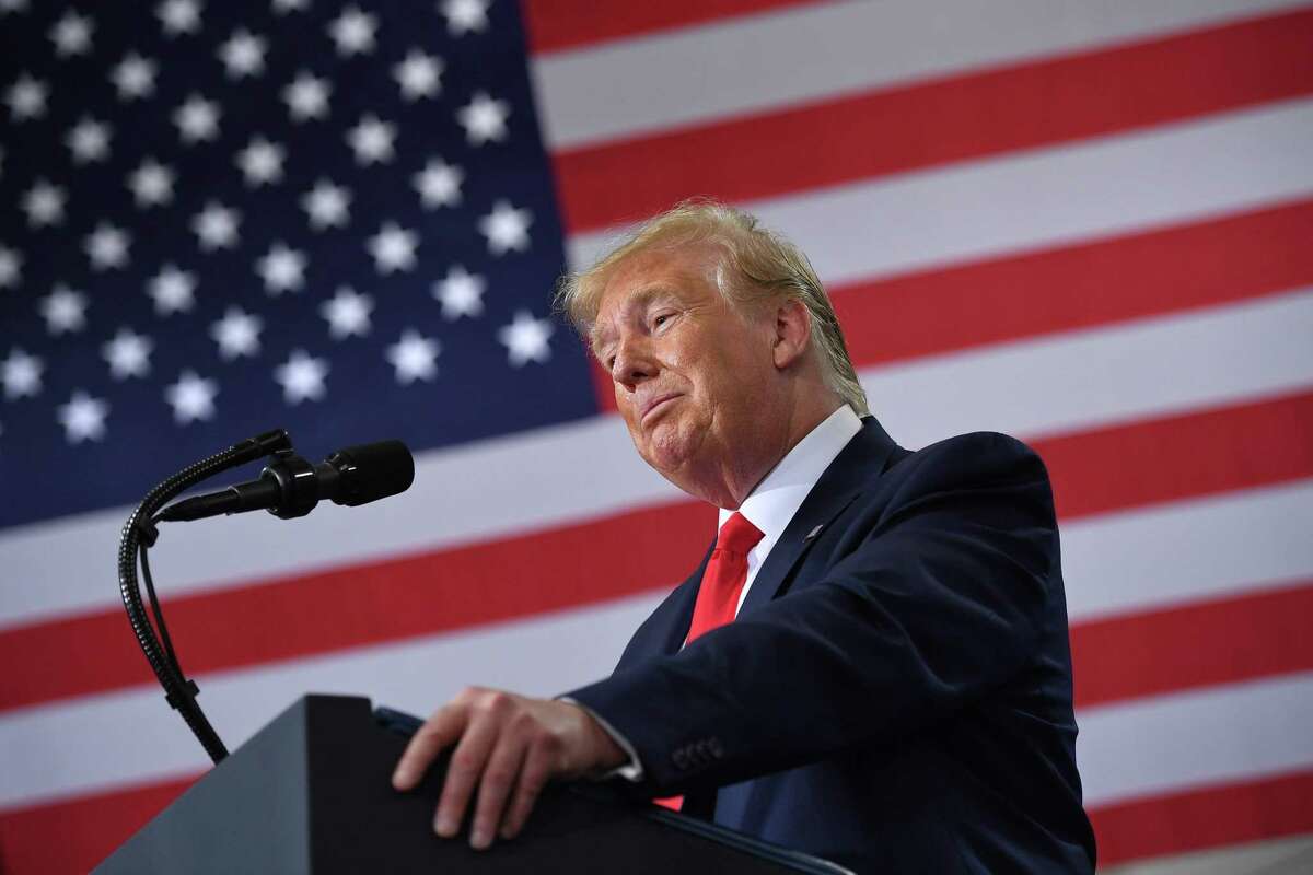 U.S. President Donald Trump speaks on the United States Mexico Canada Agreement (USMCA) trade agreement at Derco Aerospace Inc. plant in Milwaukee, Wis. U.S. and Mexican trade negotiators have reached a deal making changes to labor enforcement under a new continent-wide trade agreement.