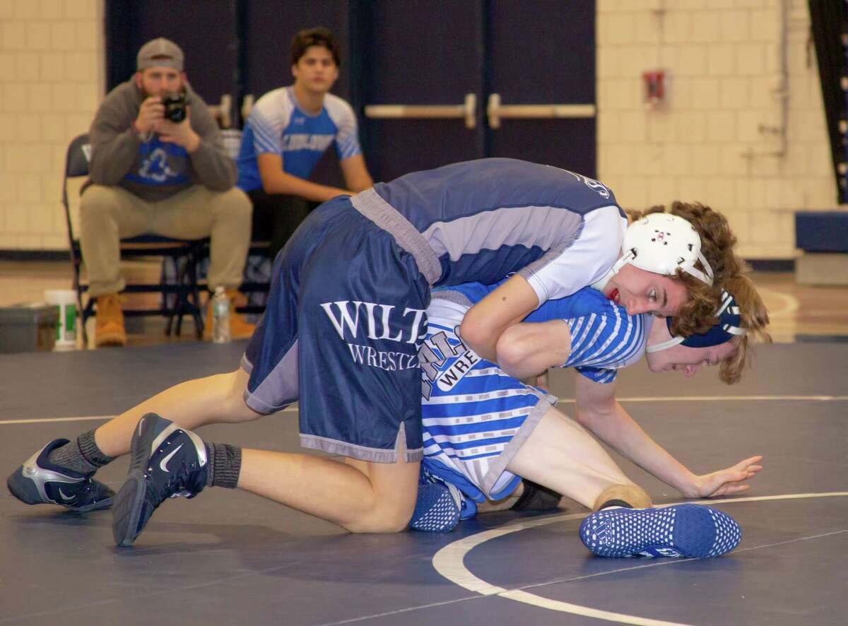 Max Mannino was one of five Wilton wrestlers who placed at the Mike O’Keefe Holiday Invitational.