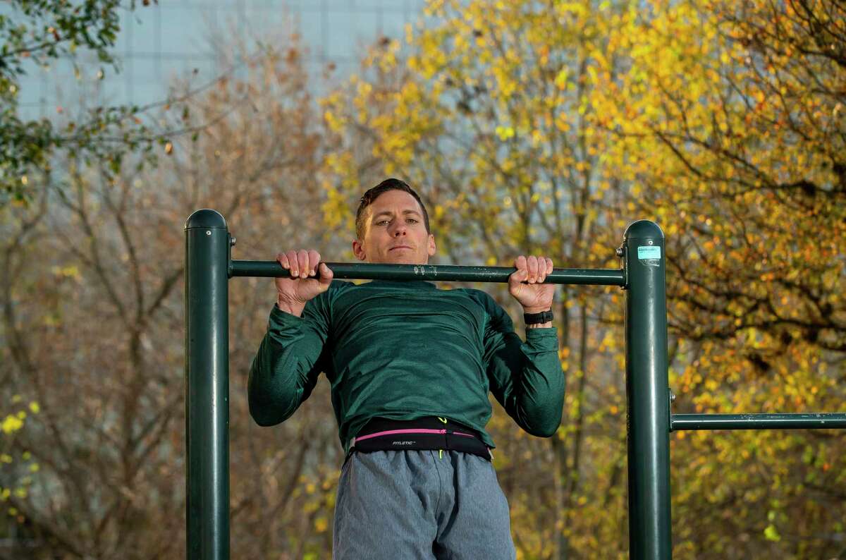 Patrick Cook often goes to Terry Hershey Park to run and use the exercise equipment along the running trail.