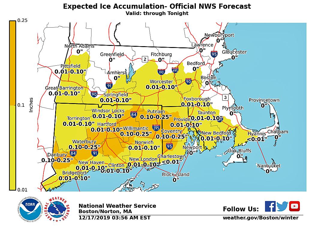 Black ice possible during Wednesday morning commute in CT