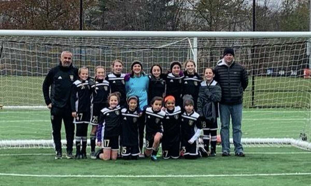 The Trumbull United U12 Girl's Premier Wildcats include coach Jamie Jorge and players: Brooke Barnett, Mila Biasuz, Delian Fruin, Eliza Harry, Julia Kantor-Register, Natalie Kehley, Mia Lafaille, Natalia Latorre, Kate Mumbach, Alex Riehl, Isa Rivera, Jane Shannon and McKenzie Vano.