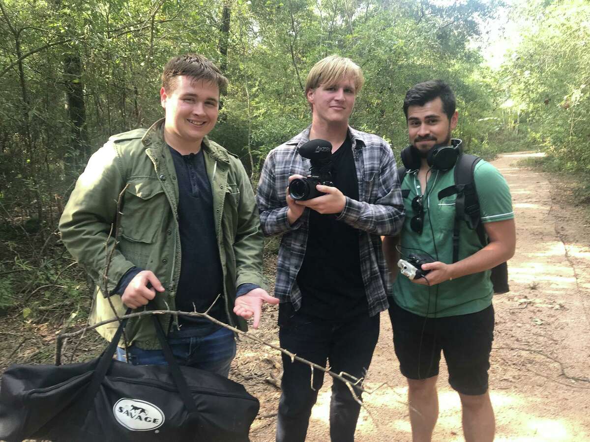 Alec White, left, Gabriel Theis and Lucio Vasquez recently completed their feature-length thriller “The Curse of Professor Zardonicus,” which they hope will propel them into professional careers.