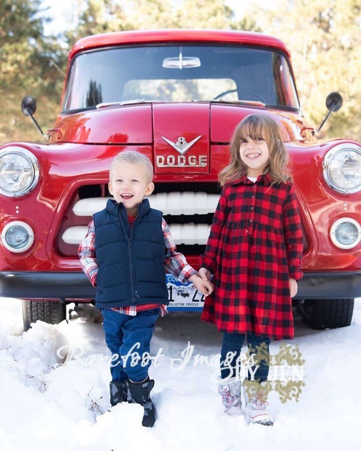 "Dylan and Elise Kroening wishing Grama Kay Kroening a Very Merry Christmas!" Dylan and Elise Kroening