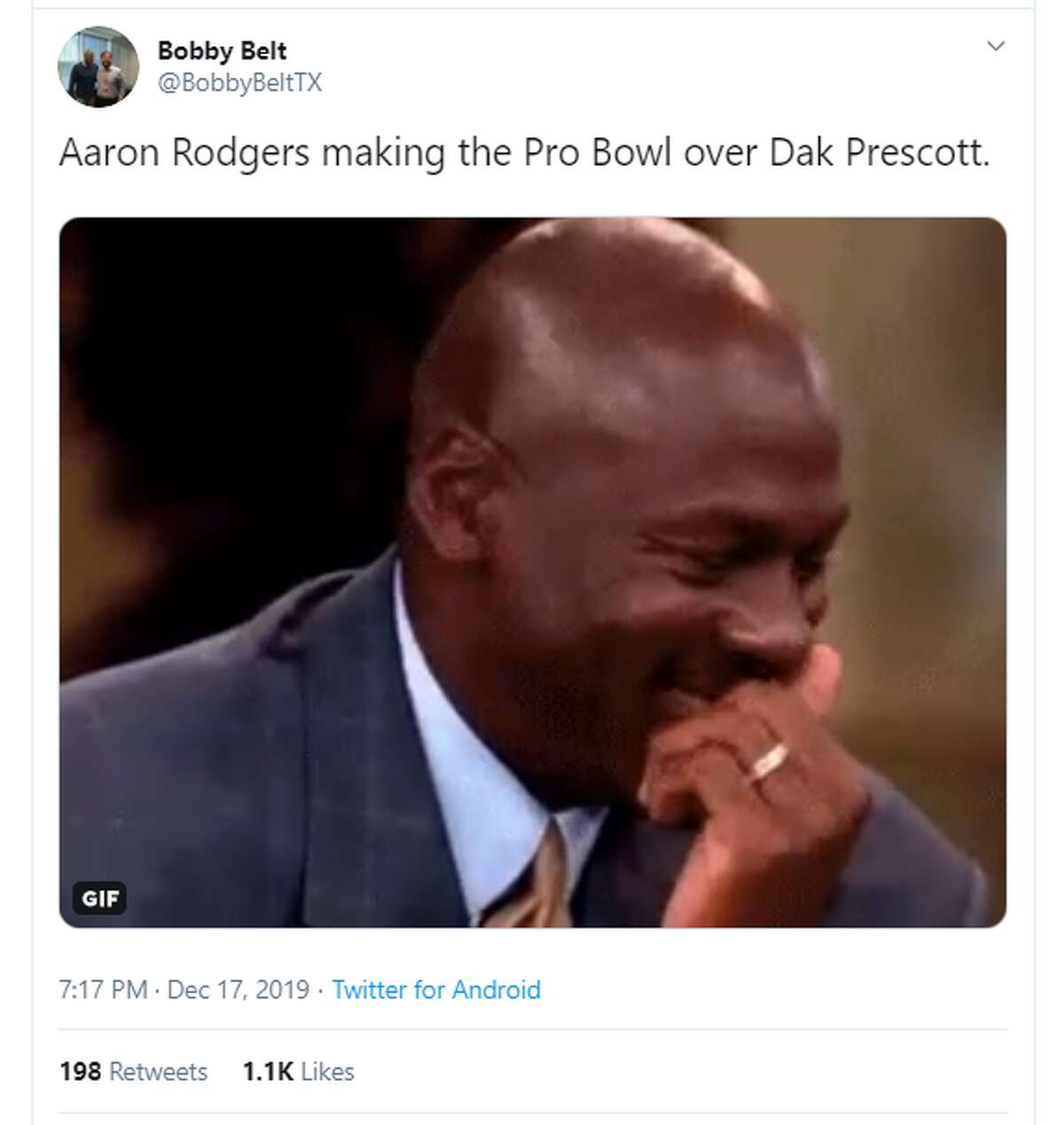 Twitter reacts to Cowboys quarterback Dak Prescott not making the Pro Bowl.