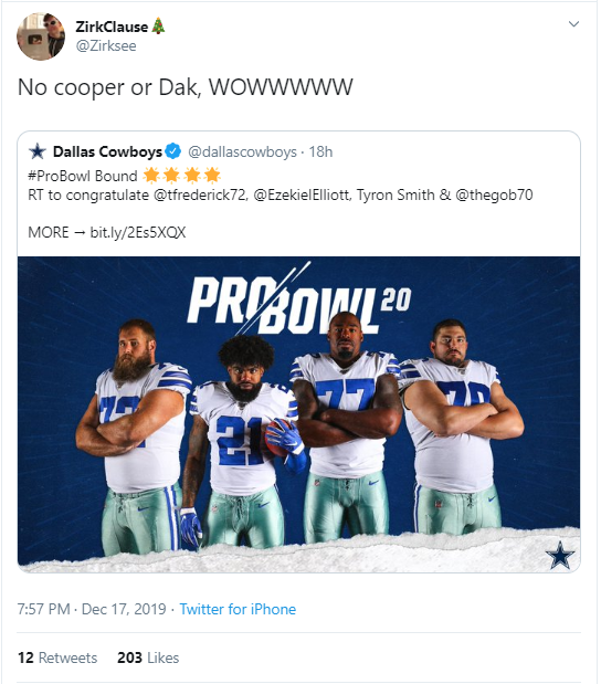 Dallas Cowboys QB Dak Prescott passed up for 2020 Pro Bowl nod