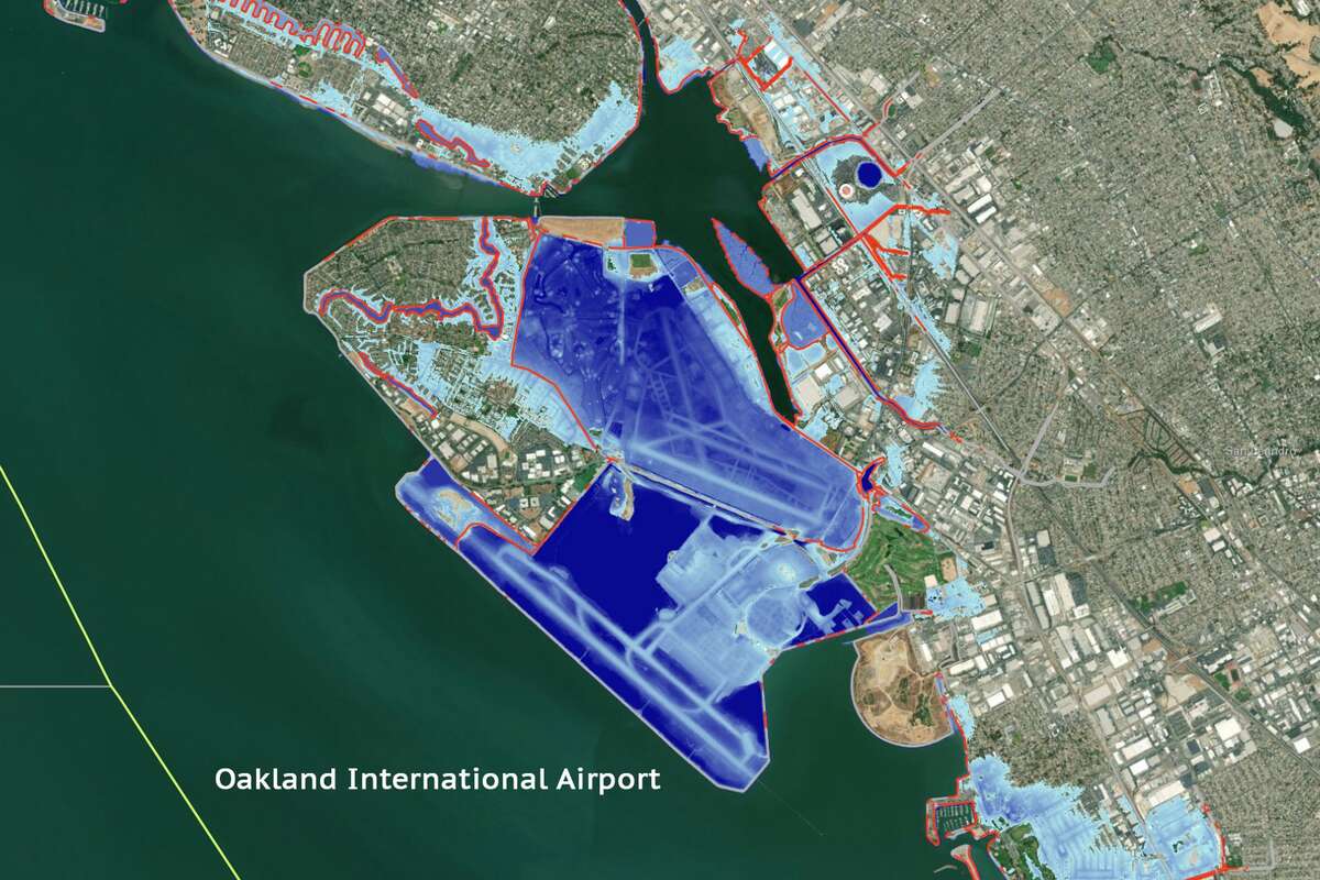 Map In New Study Shows Impact Of 4-foot Sea-level Rise On San Francisco 