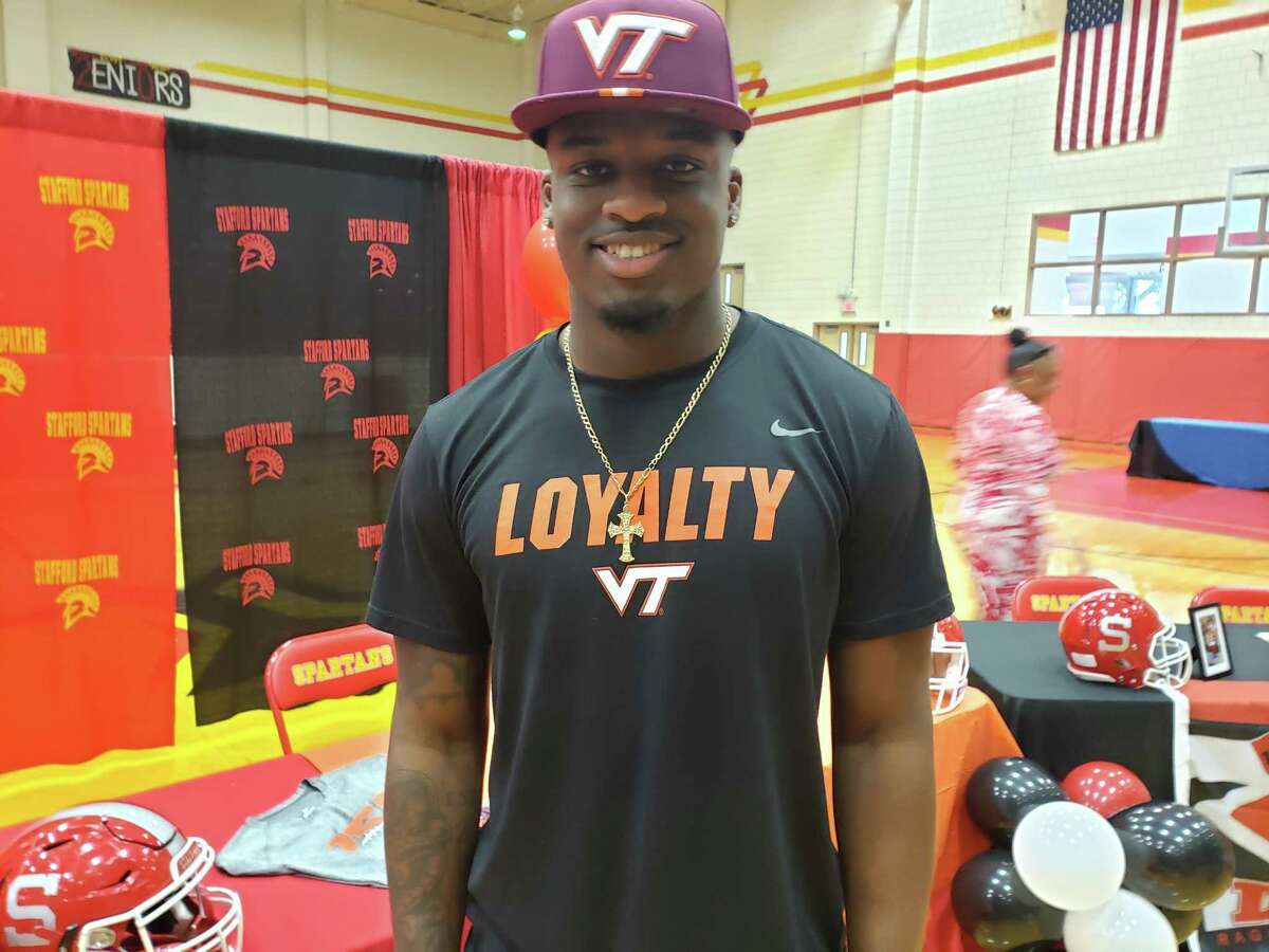 Stafford defensive end Robert Wooten signed with Virginia Tech on National Signing Day on Wednesday, Dec. 18, 2019.