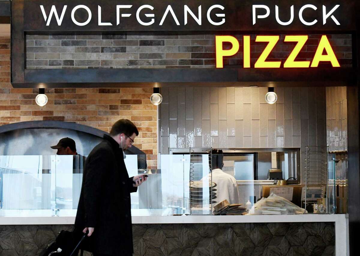 A Wolfgang Puck Pizza takeout restaurant opened at Albany International Airport in the secured terminal side on Wednesday, Dec. 18, 2019, in Colonie, N.Y. (Will Waldron/Times Union)