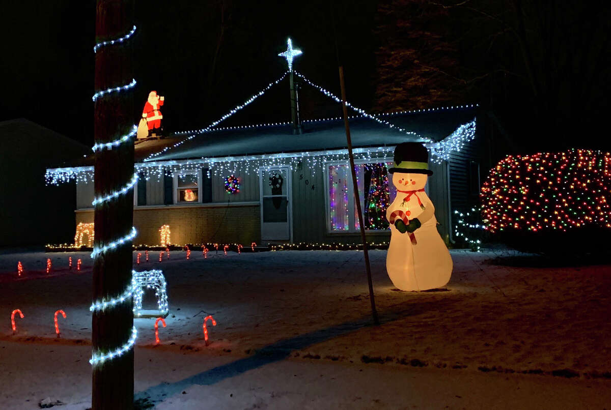 Christmas decorations from around Midland, Bullock Creek, Sanford, and Freeland.