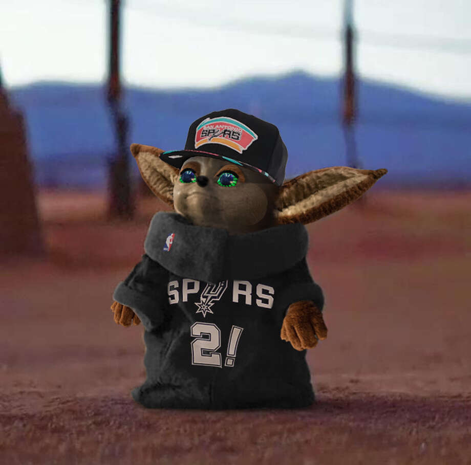 The Spurs are celebrating the "Star Wars" movie release this weekend with a themed game night. To celebrate the occasion, the Spurs social media pages jumped in on the trend of "Baby Yoda" "Mandalorian" memes. Except instead of a peach fuzzy small alien (actually called "The Child"), it's a condensed version of the team's mascot, the Spurs Coyote. Photo: Courtesy, Spurs Sports And Entertainment 