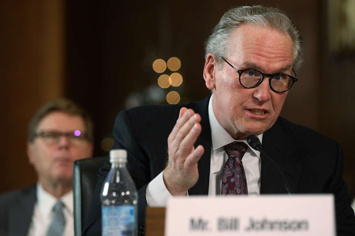 WASHINGTON, DC - DECEMBER 19: CEO and President of Pacific Gas and Electric Company Bill Johnson testifies during a hearing before Senate Energy and Natural Resources Committee December 19, 2019 on Capitol in Washington, DC. The committee held a hearing on "Impacts of Wildfire on Electric Grid Reliability." (Photo by Alex Wong/Getty Images)