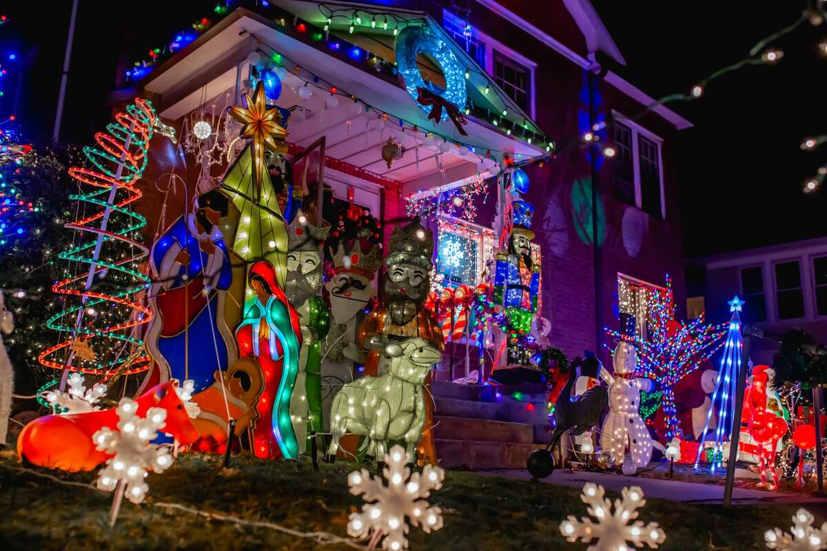 Holiday lights on display in Hartford on December 17, 2019