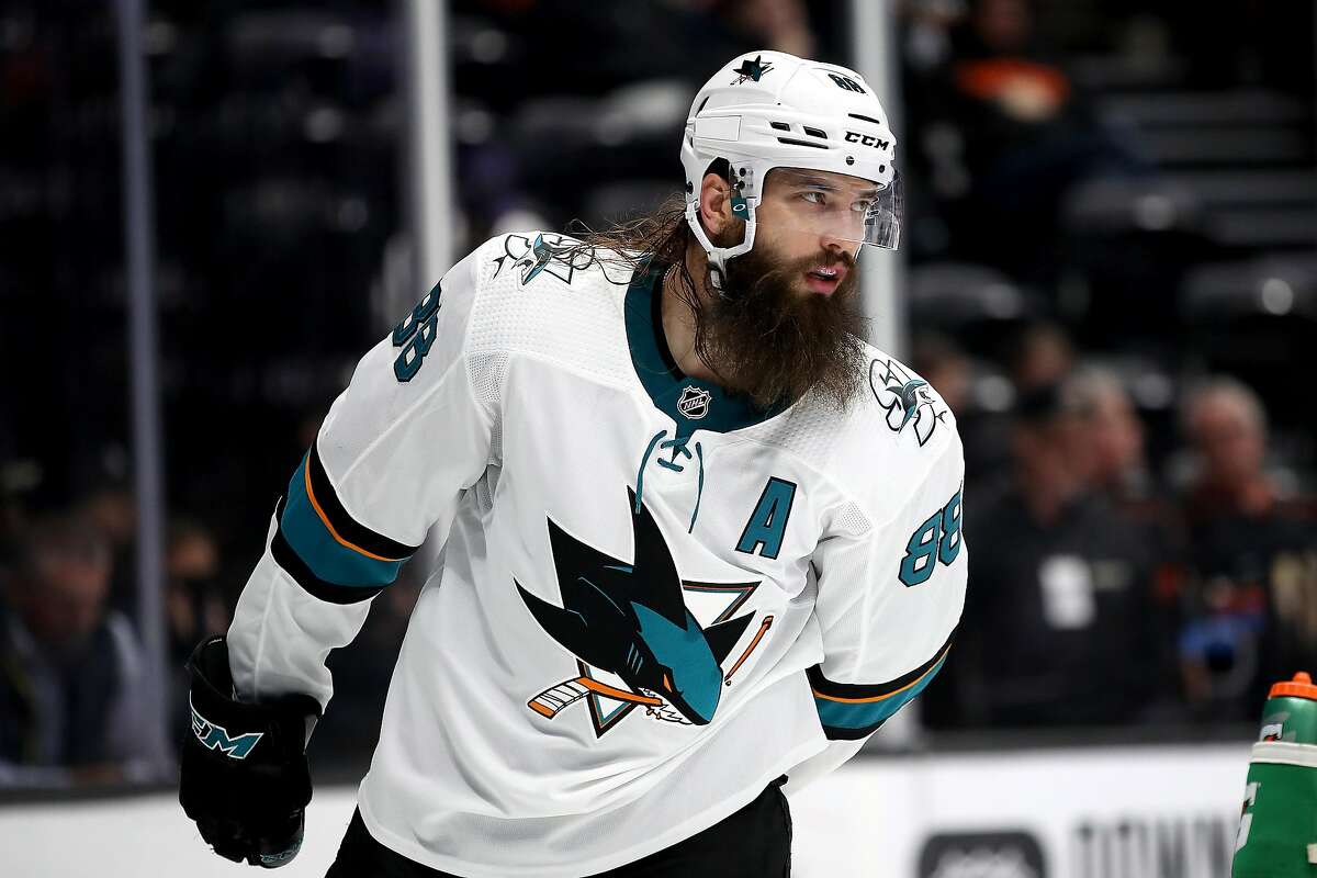 ANAHEIM, CALIFORNIA - NOVEMBER 14: Brent Burns #88 of the San Jose Sharks looks on during the third period of a game against the Anaheim Ducks at Honda Center on November 14, 2019 in Anaheim, California. (Photo by Sean M. Haffey/Getty Images)