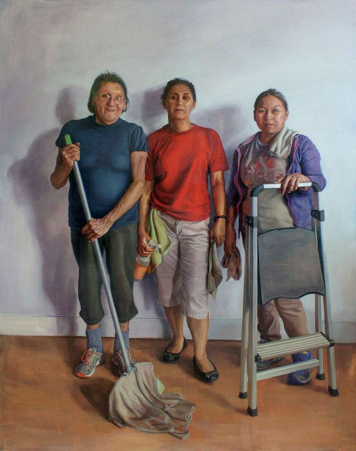 "Una por Una (One by One)" is the title painting in Arely Morales' beautiful show at Art League Houston, up through Jan. 4.