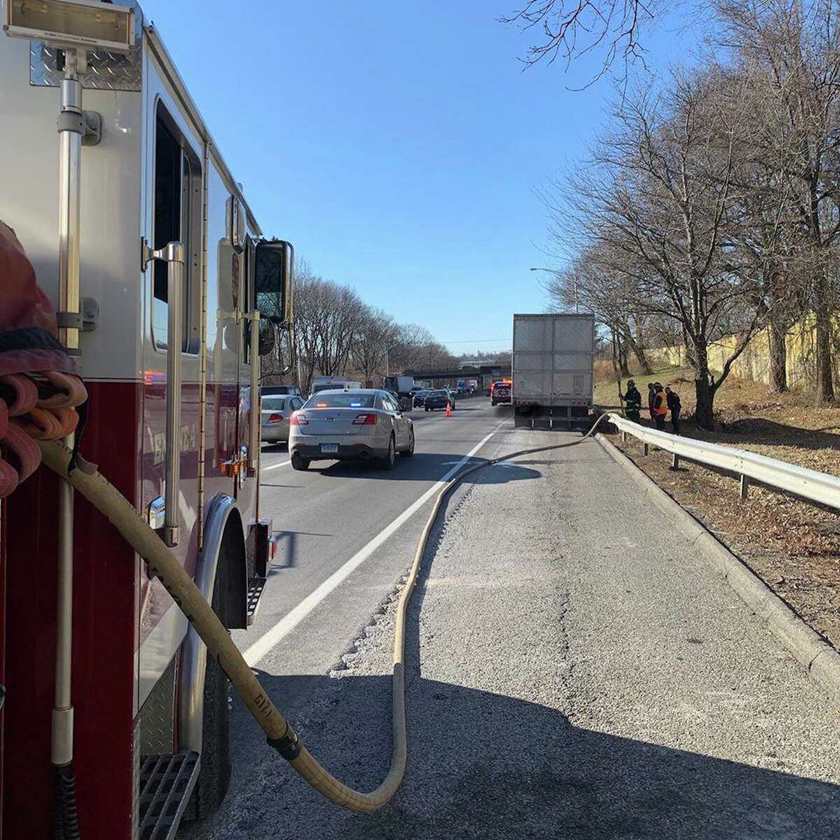 Overheated truck brakes led to fire on I95 in Westport