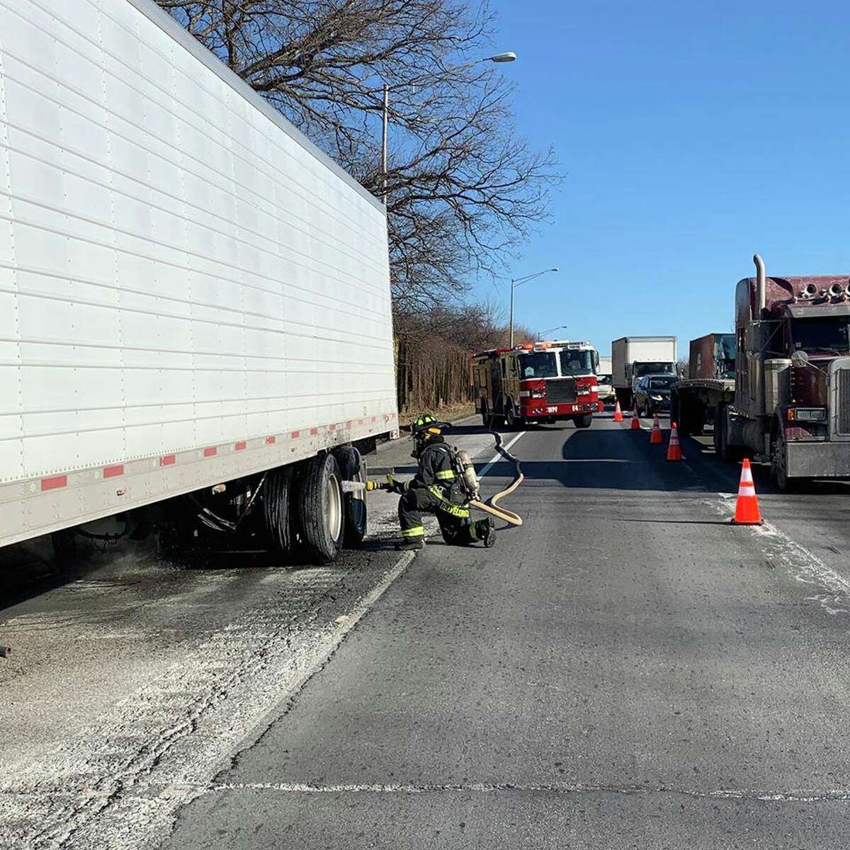 Overheated truck brakes led to fire on I95 in Westport