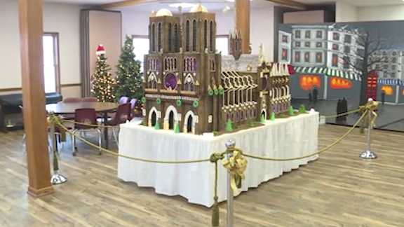 VIDEO: Church creates gingerbread tribute to Notre Dame Cathedral