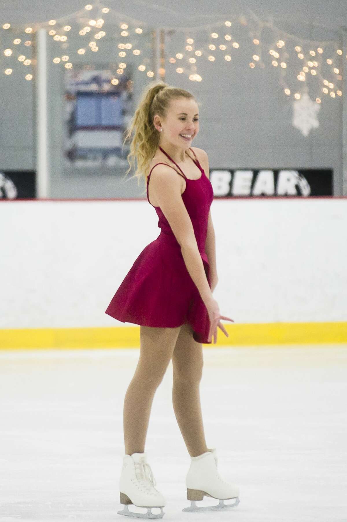 Kabela Hewitt performs during the Holiday Spectacular on Ice, presented by the Midland Figure Skating Club, Saturday, Dec. 21, 2019 at Midland Civic Arena. (Katy Kildee/kkildee@mdn.net)