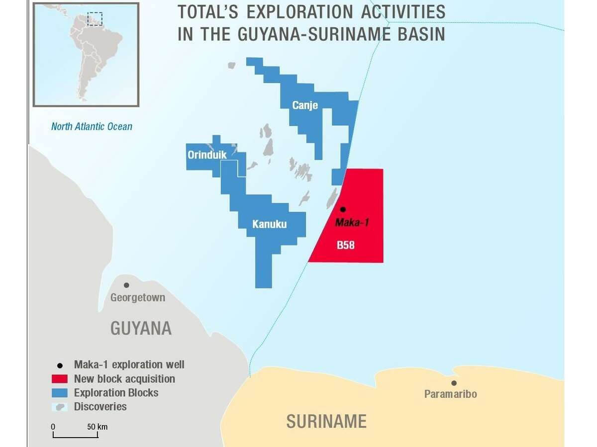 French oil major Total is entering the South American nation of Suriname after entering into a joint venture for an offshore project with Houston exploration and production company Apache Corp. 