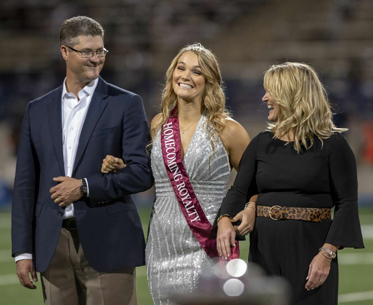 Lee High School senior Paige Low is crowned homecoming queen on Sept. 13 at Grande Communications Stadium.