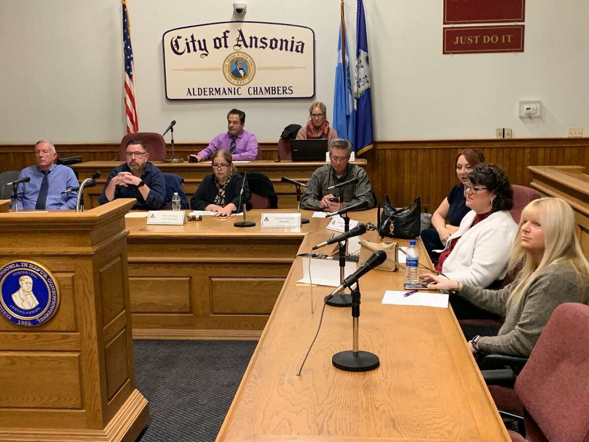The Ansonia Board of Education meets in City Hall on Dec. 6, 2019 moments before it broke down into a shouting match in which police were called.