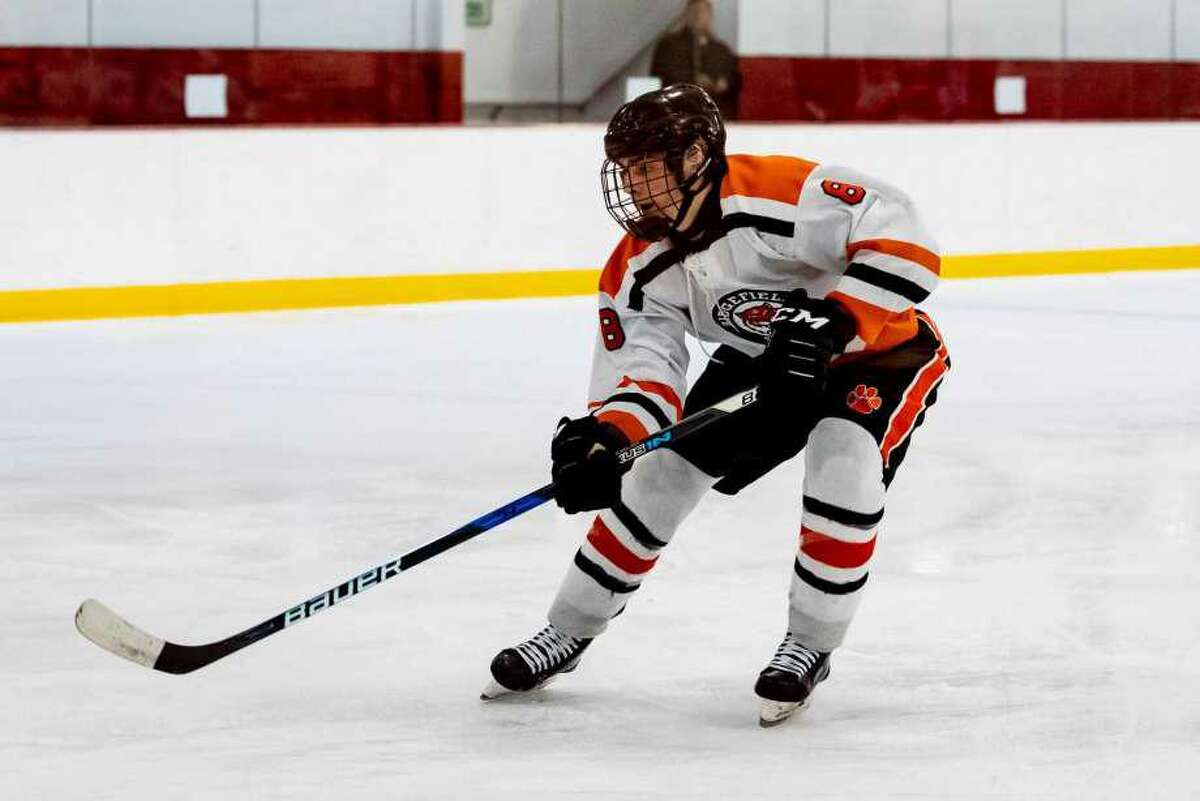 Kees van Wees had three goals and three assists as the Ridgefield boys hockey team routed Norwalk/Brien McMahon, 8-0, on Monday.