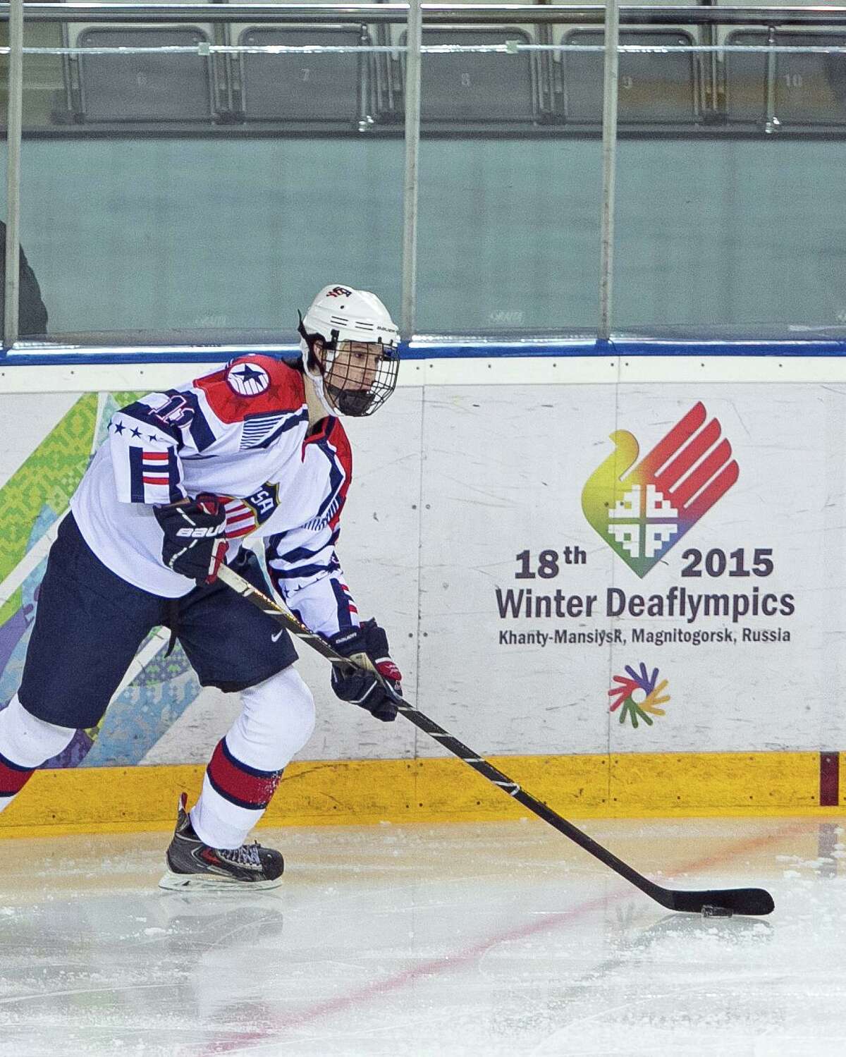 Garrett Gintoli of Shelton won a bronze medal with the U.S. ice hockey team last month at the 2015 Winter Deaflympics in Russia. Gintoli, who played junior hockey with the South Shore (Mass.) Kings this season, was joined on Team USA by his older brother, Peter.