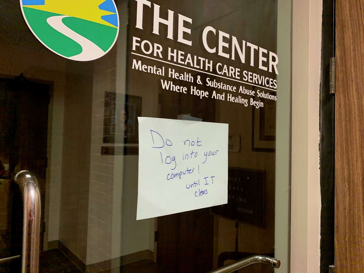 The Center for Health Care Services experienced a cyber attack that shut down computer systems at clinics over the holiday week. Several notices were posted around the center’s main office at 6800 Park Ten Boulevard warning employees to take laptop computers to the IT department.