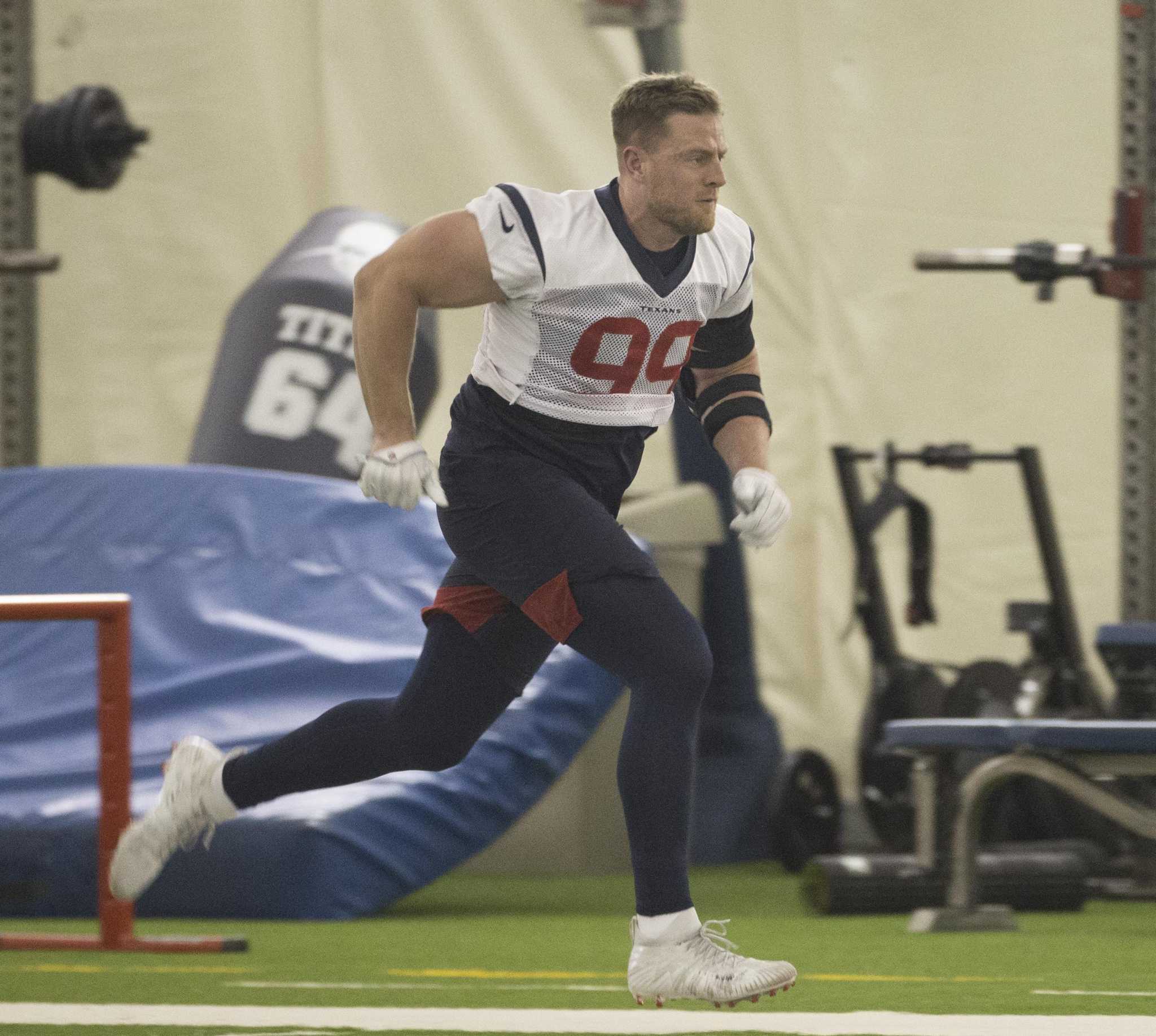 Texans' J.J. Watt delivers football jerseys to injured boy in hospital